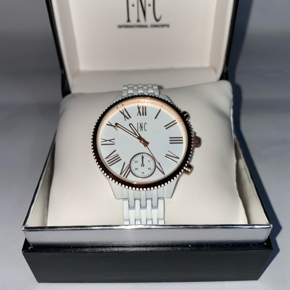 INC International Concepts Accessories - BRAND NEW INC WATCH!! White & Gold NWT